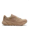 Hoka One One Clifton L 1122571-ssdd Men Shifting Sand Suede Running Shoes Tf6612 (beige,11) In Brown
