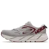 Hoka One One Clifton L Embroidery 'lunar Rock Cabernet' In Gray