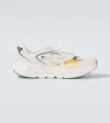 Hoka Clifton L Leather-trimmed Sneakers In White