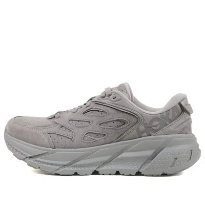 Hoka One One Clifton L Suede 'limestone' In Gray