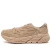 Hoka One One Clifton L 1122571-ssdd Men Shifting Sand Suede Running Shoes Tf6612 (beige,11) In Brown