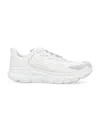 Hoka One One Man Sneakers White Size 11.5 Leather, Textile Fibers