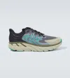 Hoka Clifton Ls Rubber-trimmed Ripstop Running Sneakers In Beige