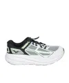Hoka Breathable Mesh White Sneakers With Cushioned Sole In Black / White