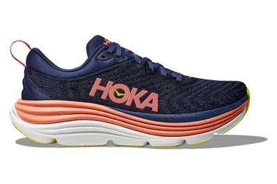 Pre-owned Hoka One One Gaviota 5 Evening Sky Coral (women's) In Evening Sky/coral