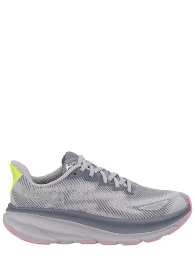 Hoka One One Grey Textile Sneakers In Gray