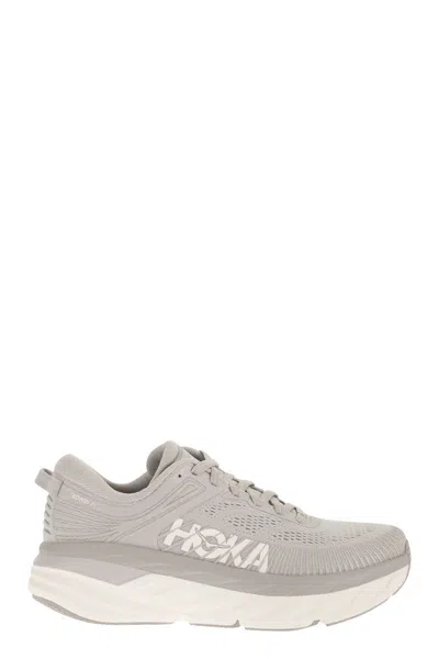 Hoka One One Grey Textile Synthetic Sneakers In Gray