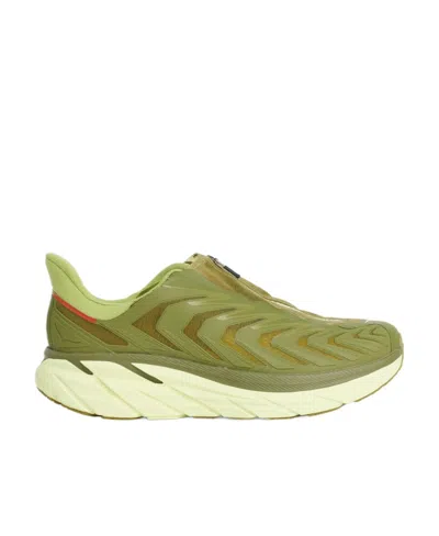 Hoka One One Man Sneakers Military Green Size 8.5 Textile Fibers