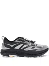 Hoka Mafate Speed 4 Lite Black Low Top Sneakers With Mesh Panels In Tech Fabric Unisex In Black