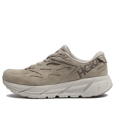 Hoka One One Ora Cliftton L Suede 'simply Taupe Pumice Stone' In Brown