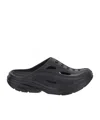 Hoka Ora Recovery Round-toe Slippers In Black
