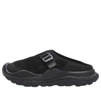 Hoka Ora Primo Ext Rubber-trimmed Suede Slip-on Sneakers In Black