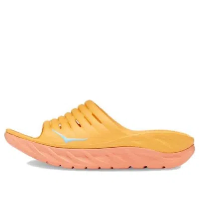 Hoka One One Ora Recovery Slide 'amber Yellow Shell Coral' In Multi