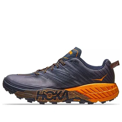 Hoka One One Speedgoat 4 'black Iris Marigold' In Blue