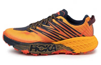 Pre-owned Hoka One One Speedgoat 4 Gold Fusion Black Iris - 1106525-gfbi