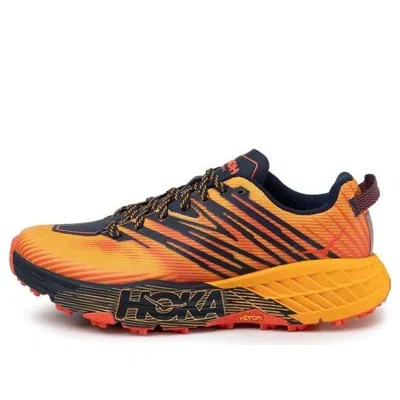 Hoka One One Speedgoat 4 'gold Fusion Black Iris' In Orange
