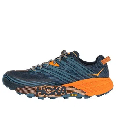 Hoka One One Speedgoat 4 'real Teal Persimmon Orange' In Blue