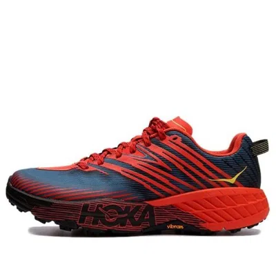 Hoka One One Speedgoat 4 Wide 'fiesta Provincial Blue' In Red