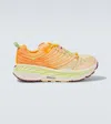 Hoka Stinson Evo Og Rubber And Faux Suede-trimmed Mesh Trail Running Sneakers In Orange