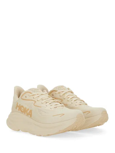 Hoka One One Textile Beige Sneakers