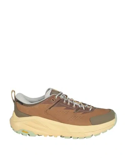 Hoka One One U Kaha Low Gtx Tp Man Sneakers Brown Size 8.5 Leather, Rubber