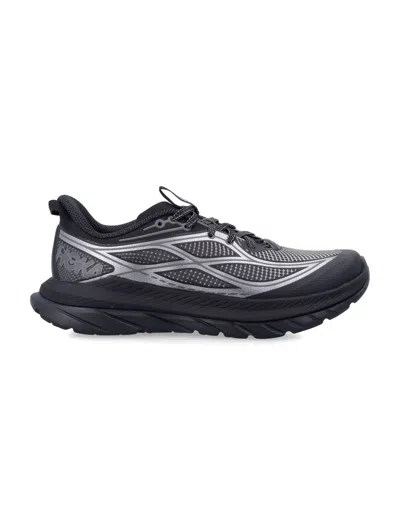 Hoka One One Unisex Camouflage Print Performance Sneaker With Tpu Film Support And Dual-layer Mach 5 In Black / Steel