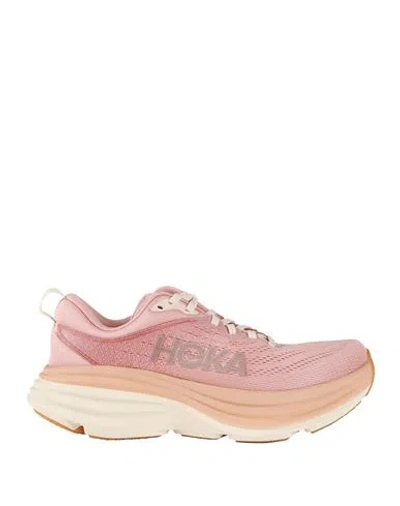 Hoka One One W Bondi 8 Woman Sneakers Pastel Pink Size 8 Textile Fibers
