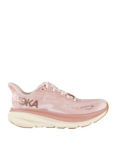 Hoka One One W Clifton 9 Woman Sneakers Pastel Pink Size 8 Textile Fibers
