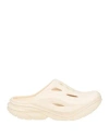 Hoka Woman Mules & Clogs Ivory Size 6 Textile Fibers In White