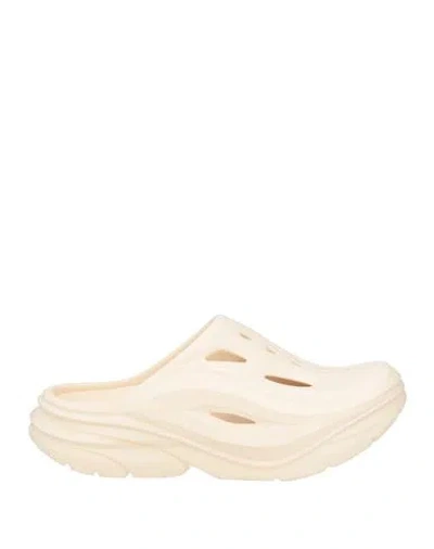 Hoka Woman Mules & Clogs Ivory Size 6 Textile Fibers In White