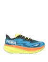 Hoka One One Woman Sneakers Bright Blue Size 8 Textile Fibers In White/evening Primrose