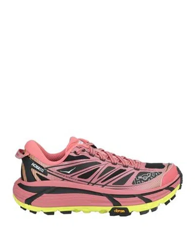 Hoka One One Woman Sneakers Pastel Pink Size 8 Textile Fibers