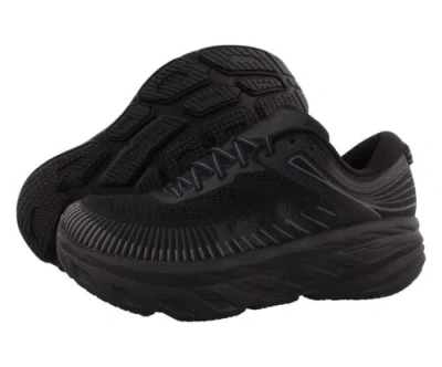 Pre-owned Hoka One One Womens Bondi 7 Mesh Black Trainers 10 Us