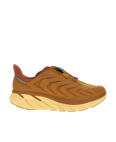Hoka Zipper Details Leisure Sneakers In Brown
