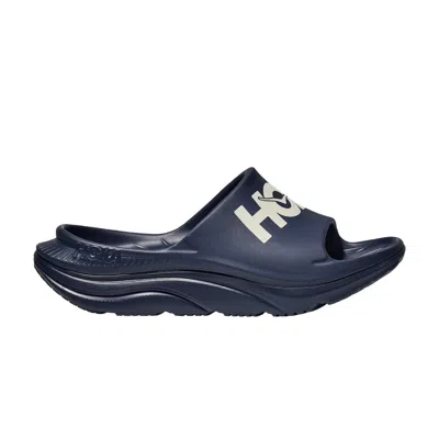 Pre-owned Hoka Ora Athletic Slide 'varsity Navy White' In Blue