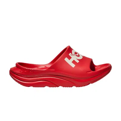 Pre-owned Hoka Ora Athletic Slide 'vermillion White' | Red | Men's Size 10