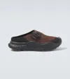 Hoka Ora Primo Ext Buckle Suede Mules In Brown