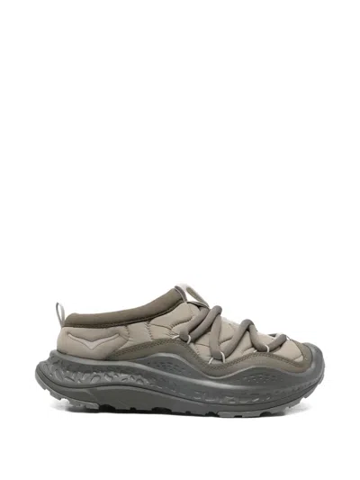 Hoka Ora Primo Quilted Lace-up Trainers In Brown