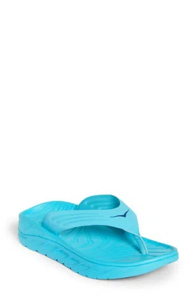 Hoka Ora Recovery Flip Flop In Scuba Blue/bellwether Blue