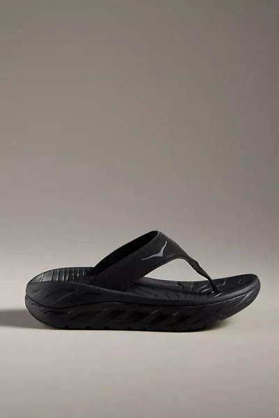 Hoka Ora Recovery Flip Sandals In Black