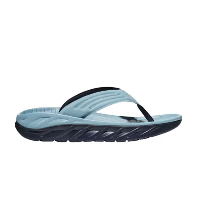 Pre-owned Hoka Ora Recovery Flip Slide 'stone Blue'