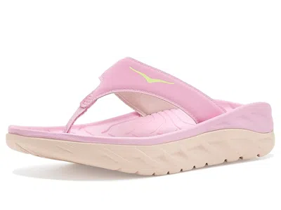Hoka Ora Recovery Flip Women's Running Shoes Bubble Gum/tangerine Glow: 5 B - Medium In Pink