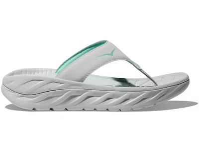 Pre-owned Hoka Ora Recovery Flip (women's) Sneakers In Cosmic Grey/seafoam