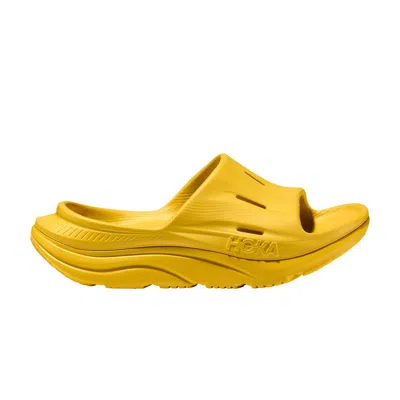 Pre-owned Hoka Ora Recovery Slide 3 'passion Fruit' In Yellow
