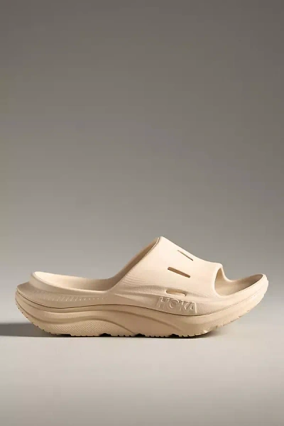 Hoka Womens  Ora Recovery Slide 3 In Shifting Sand/shifting Sand