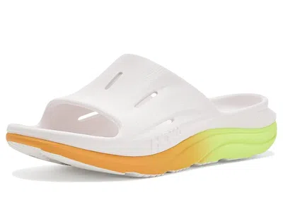 Hoka Ora Recovery Slide 3 Shoes White/neon Yuzu: Men's 5 - Women's 7 Medium