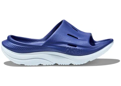 Pre-owned Hoka Ora Recovery Slide 3 Sneakers In Bellwether Blue/ice Water