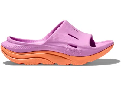 Pre-owned Hoka Ora Recovery Slide 3 Sneakers In Cyclamen/mock Orange