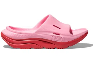 Pre-owned Hoka Ora Recovery Slide 3 Sneakers In Peony/cerise