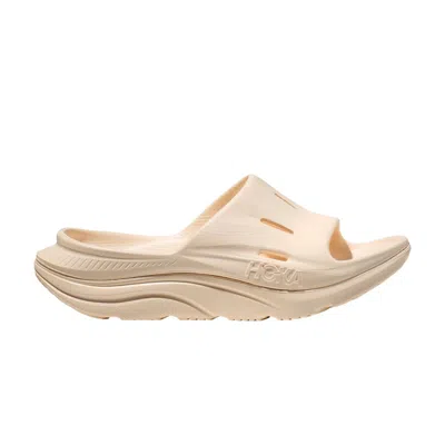 Pre-owned Hoka Ora Recovery Slide 3 'vanilla' In Cream